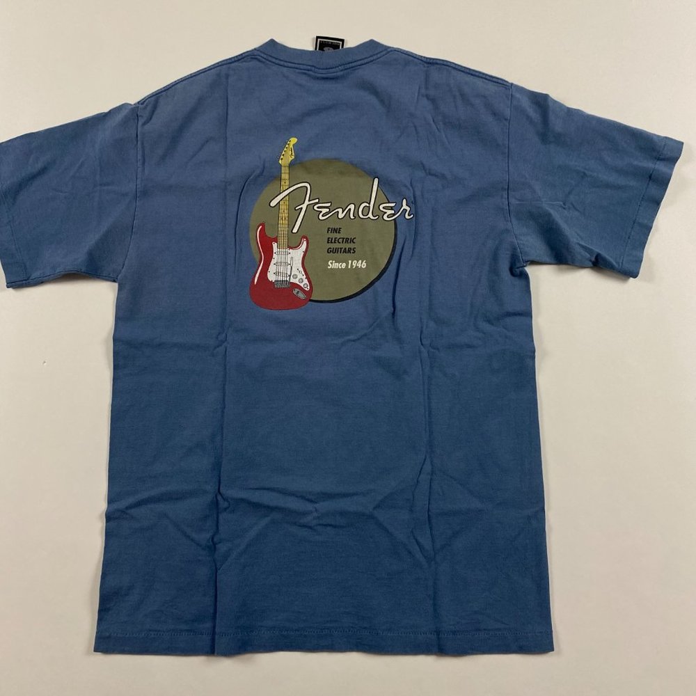 Vintage 90s Fender Guitars T Shirt Mens Medium Single Stitch Double Sided USA